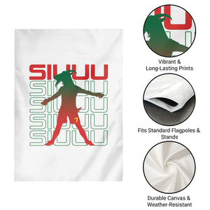 Funny Siuuuu Garden Flag Iconic Goal Shout Soccer Lover Gift TS12 Print Your Wear