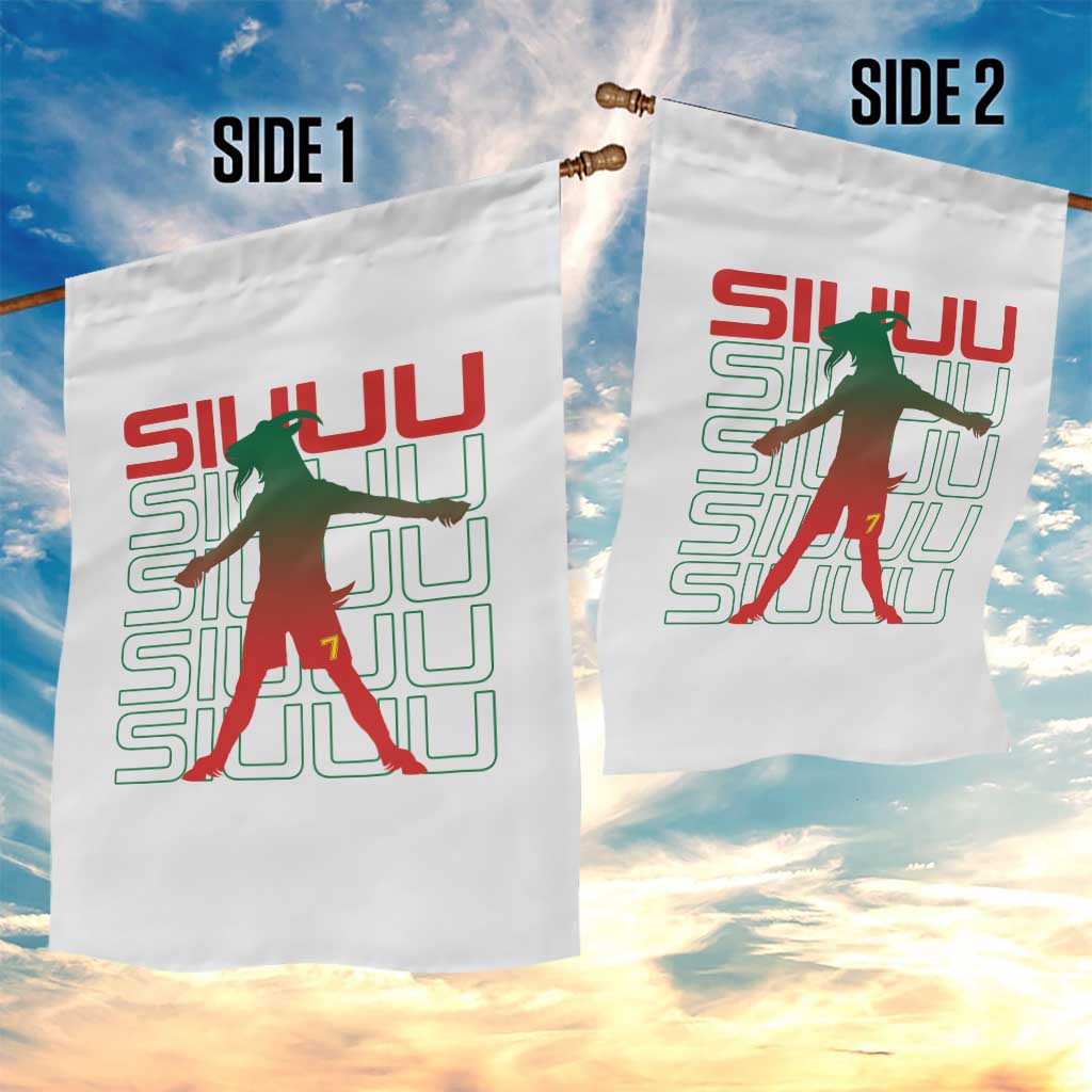 Funny Siuuuu Garden Flag Iconic Goal Shout Soccer Lover Gift TS12 Print Your Wear