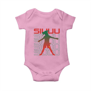 Funny Siuuuu Baby Onesie Iconic Goal Shout Soccer Lover Gift TS12 Light Pink Print Your Wear