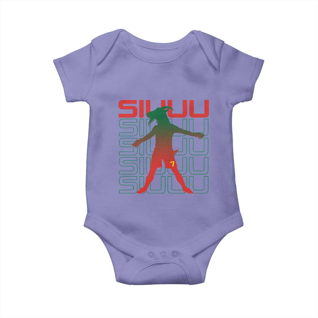 Funny Siuuuu Baby Onesie Iconic Goal Shout Soccer Lover Gift TS12 Violet Print Your Wear