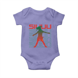 Funny Siuuuu Baby Onesie Iconic Goal Shout Soccer Lover Gift TS12 Violet Print Your Wear