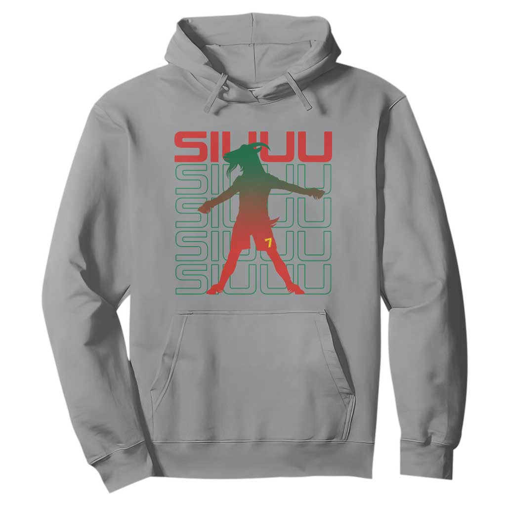 Funny Siuuuu Hoodie Iconic Goal Shout Soccer Lover Gift TS12 Sport Gray Print Your Wear