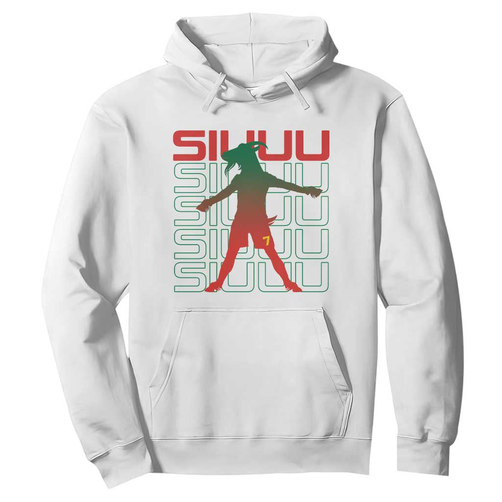 Funny Siuuuu Hoodie Iconic Goal Shout Soccer Lover Gift TS12 White Print Your Wear
