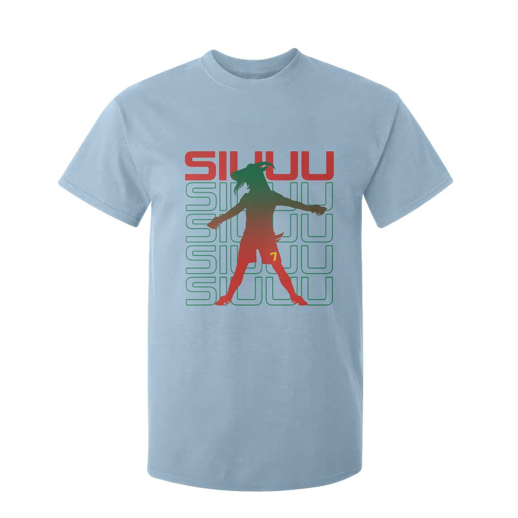 Funny Siuuuu T Shirt For Kid Iconic Goal Shout Soccer Lover Gift TS12 Light Blue Print Your Wear
