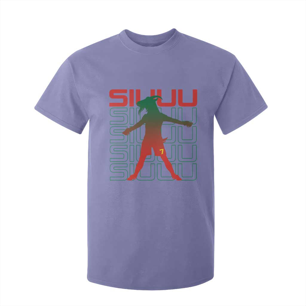 Funny Siuuuu T Shirt For Kid Iconic Goal Shout Soccer Lover Gift TS12 Violet Print Your Wear