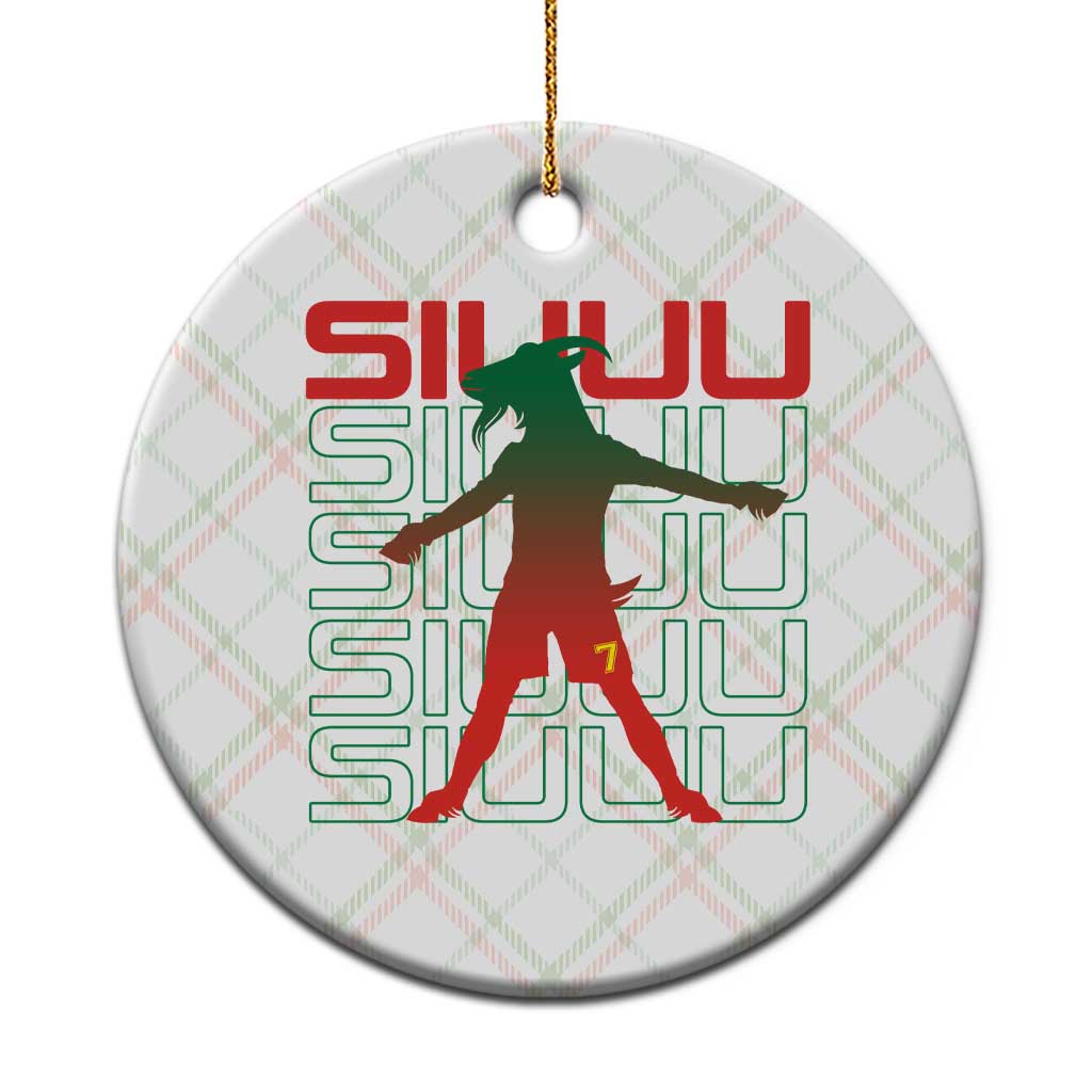 Funny Siuuuu Ceramic Ornament Iconic Goal Shout Soccer Lover Gift TS12 1pc Christmas Plaid Print Your Wear