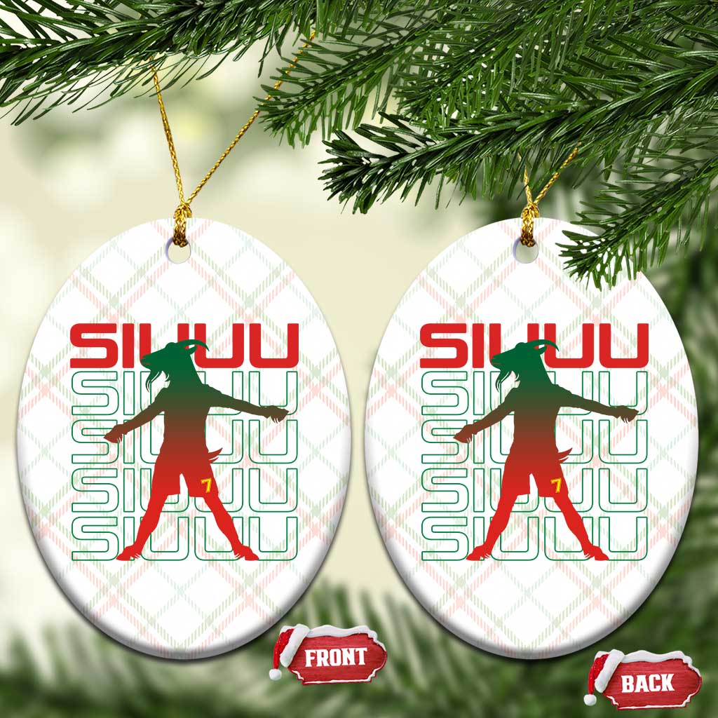 Funny Siuuuu Ceramic Ornament Iconic Goal Shout Soccer Lover Gift TS12 Print Your Wear