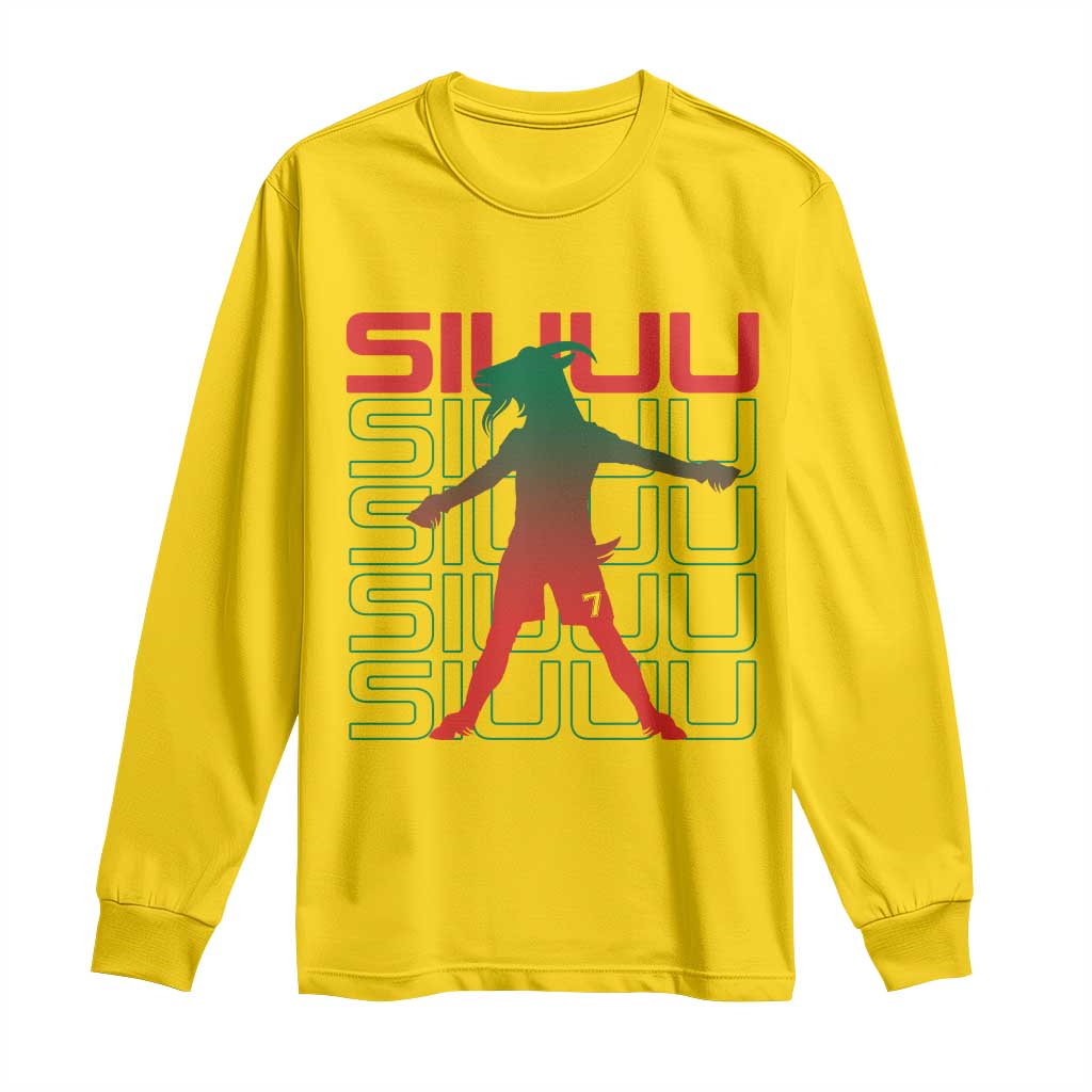 Funny Siuuuu Long Sleeve Shirt Iconic Goal Shout Soccer Lover Gift TS12 Daisy Print Your Wear