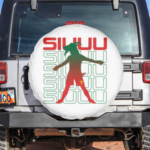 Funny Siuuuu Spare Tire Cover Iconic Goal Shout Soccer Lover Gift TS12 No hole White Print Your Wear