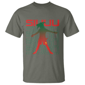Funny Siuuuu T Shirt Iconic Goal Shout Soccer Lover Gift TS12 Military Green Print Your Wear