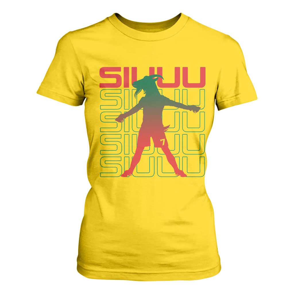 Funny Siuuuu T Shirt For Women Iconic Goal Shout Soccer Lover Gift TS12 Daisy Print Your Wear