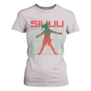 Funny Siuuuu T Shirt For Women Iconic Goal Shout Soccer Lover Gift TS12 Ice Gray Print Your Wear