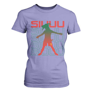 Funny Siuuuu T Shirt For Women Iconic Goal Shout Soccer Lover Gift TS12 Violet Print Your Wear