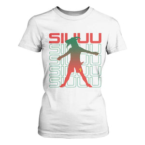 Funny Siuuuu T Shirt For Women Iconic Goal Shout Soccer Lover Gift TS12 White Print Your Wear