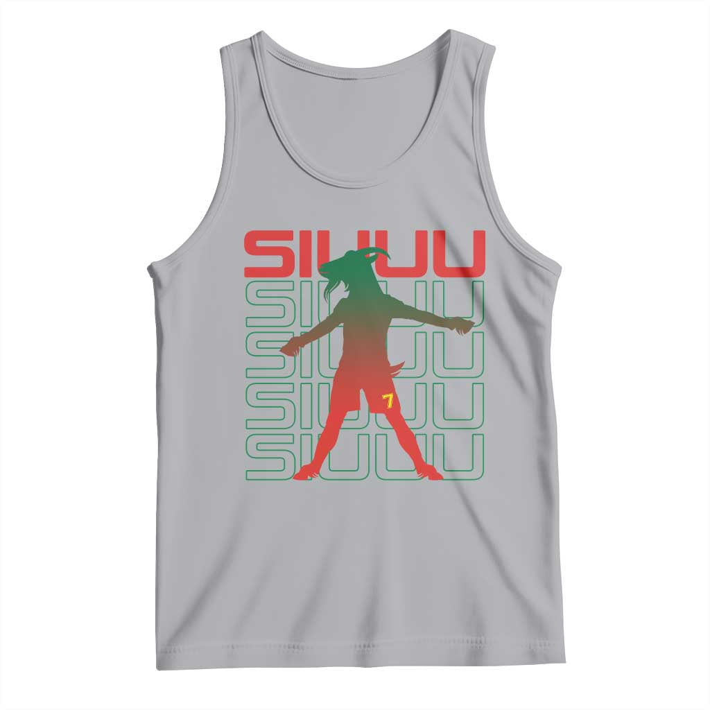 Funny Siuuuu Tank Top Iconic Goal Shout Soccer Lover Gift TS12 Athletic Heather Print Your Wear