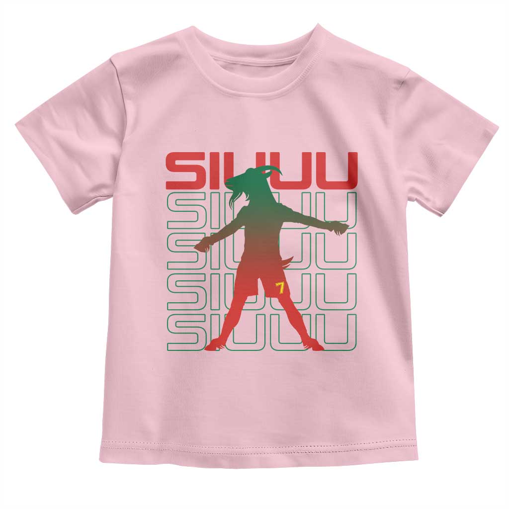 Funny Siuuuu Toddler T Shirt Iconic Goal Shout Soccer Lover Gift TS12 Light Pink Print Your Wear