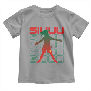 Funny Siuuuu Toddler T Shirt Iconic Goal Shout Soccer Lover Gift TS12 Sport Gray Print Your Wear