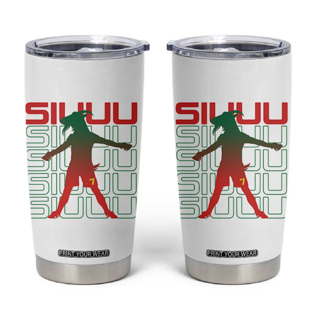 Funny Siuuuu Tumbler Cup Iconic Goal Shout Soccer Lover Gift TS12 White Print Your Wear
