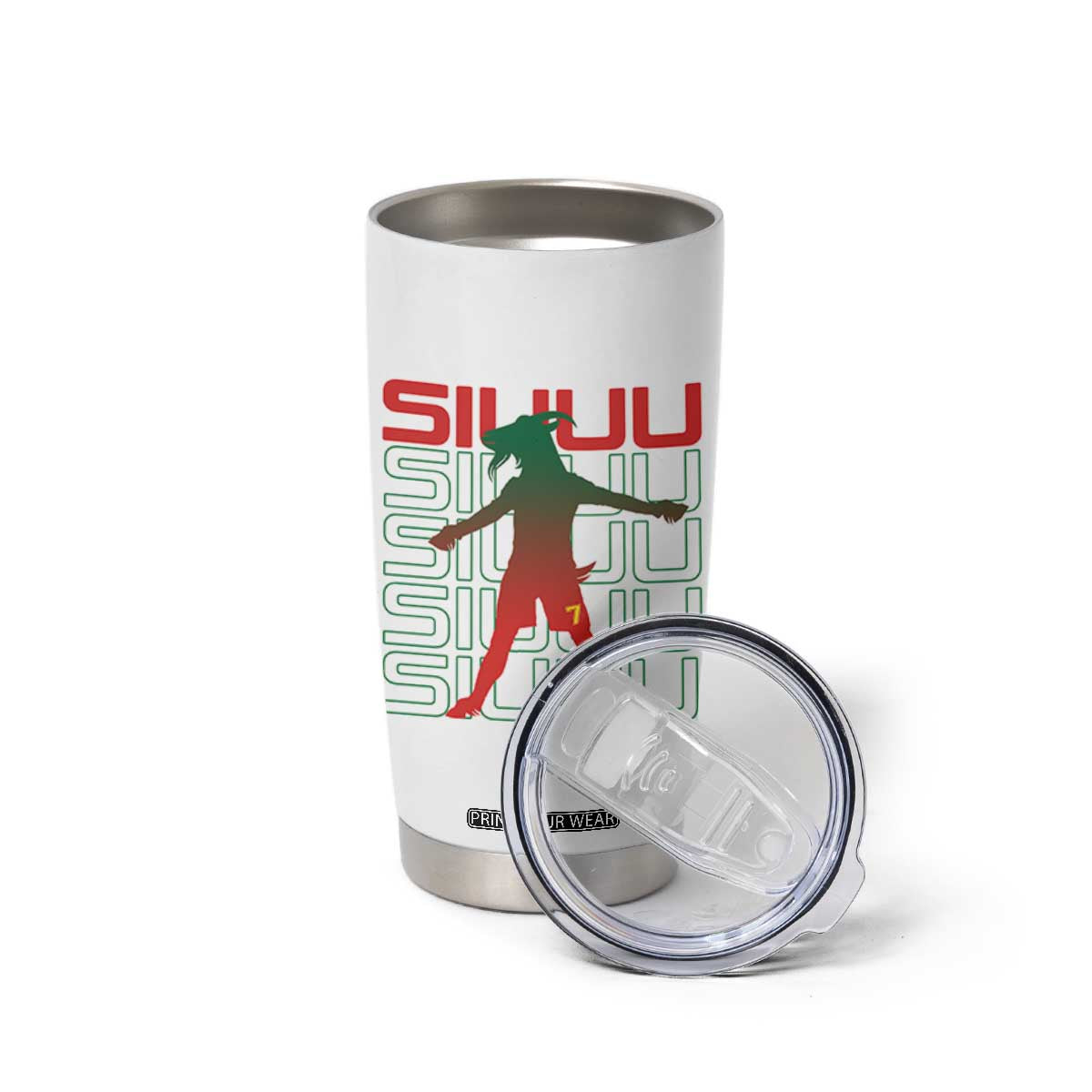 Funny Siuuuu Tumbler Cup Iconic Goal Shout Soccer Lover Gift TS12 Print Your Wear