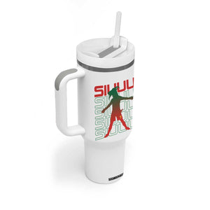 Funny Siuuuu Tumbler With Handle Iconic Goal Shout Soccer Lover Gift TS12 Print Your Wear