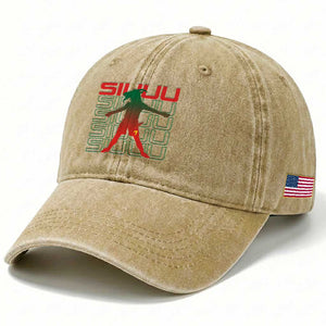 Funny Siuuuu Washed Cotton Baseball Cap Iconic Goal Shout Soccer Lover Gift TS12 Print Your Wear