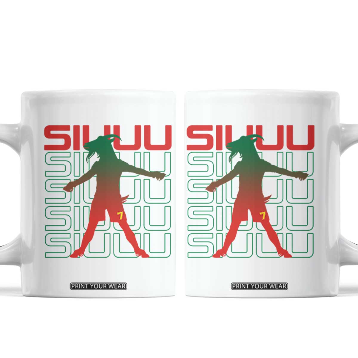 Funny Siuuuu Coffee Mug Iconic Goal Shout Soccer Lover Gift TS12 White Print Your Wear