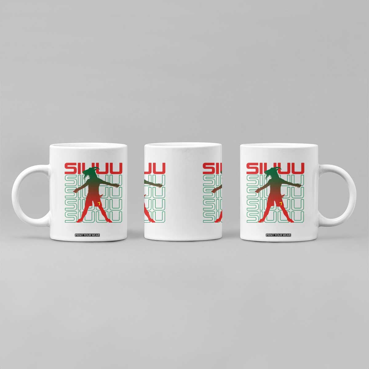 Funny Siuuuu Coffee Mug Iconic Goal Shout Soccer Lover Gift TS12 Print Your Wear