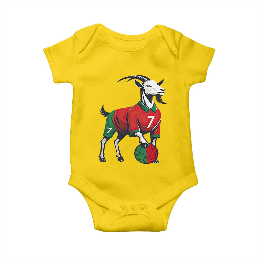 Number Seven Soccer GOAT Siuuuu Celebration Baby Onesie TS12 Daisy Print Your Wear