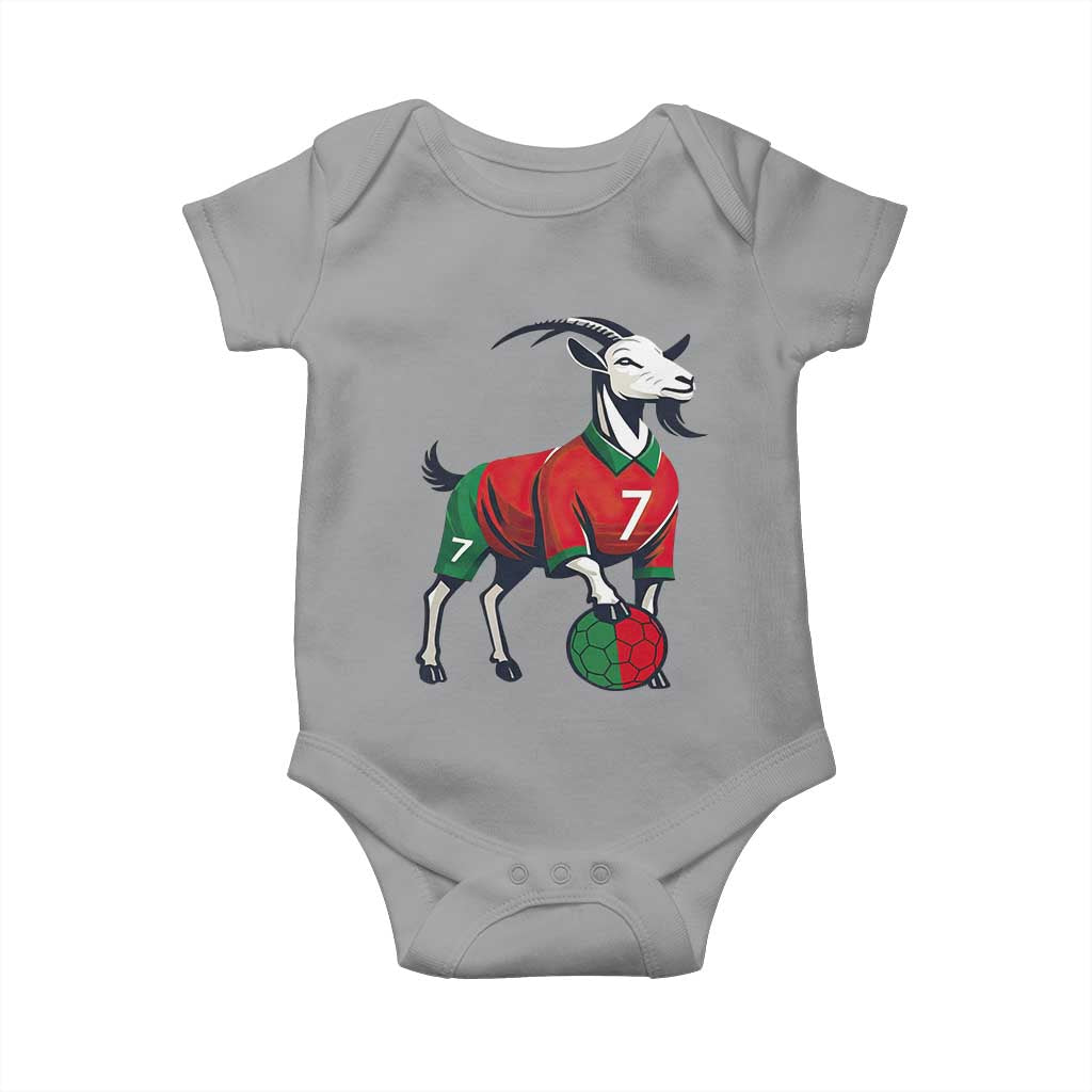 Number Seven Soccer GOAT Siuuuu Celebration Baby Onesie TS12 Sport Gray Print Your Wear