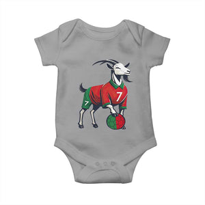 Number Seven Soccer GOAT Siuuuu Celebration Baby Onesie TS12 Sport Gray Print Your Wear