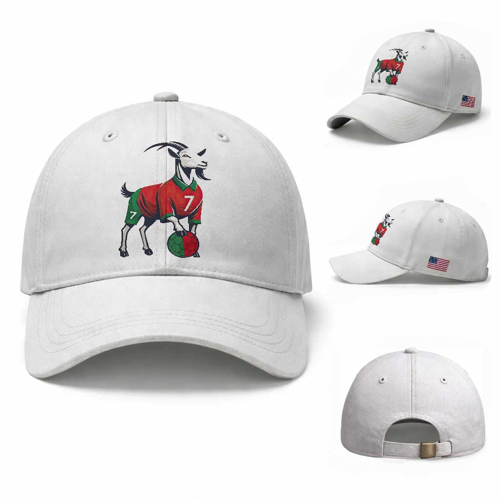 Number Seven Soccer GOAT Siuuuu Celebration Baseball Cap TS12 Baseball Cap Universal Fit White Print Your Wear