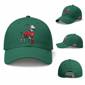 Number Seven Soccer GOAT Siuuuu Celebration Baseball Cap TS12 Baseball Cap Universal Fit Irish Green Print Your Wear