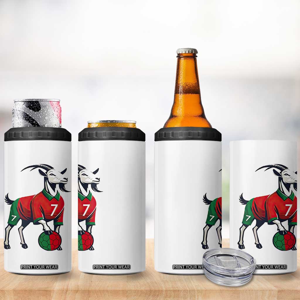 Number Seven Soccer GOAT Siuuuu Celebration 4 in 1 Can Cooler Tumbler TS12 Print Your Wear