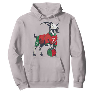 Number Seven Soccer GOAT Siuuuu Celebration Hoodie TS12 Ice Gray Print Your Wear