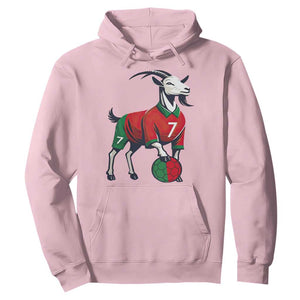 Number Seven Soccer GOAT Siuuuu Celebration Hoodie TS12 Light Pink Print Your Wear