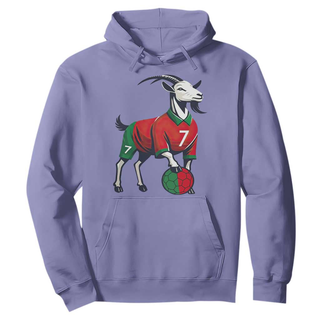 Number Seven Soccer GOAT Siuuuu Celebration Hoodie TS12 Violet Print Your Wear