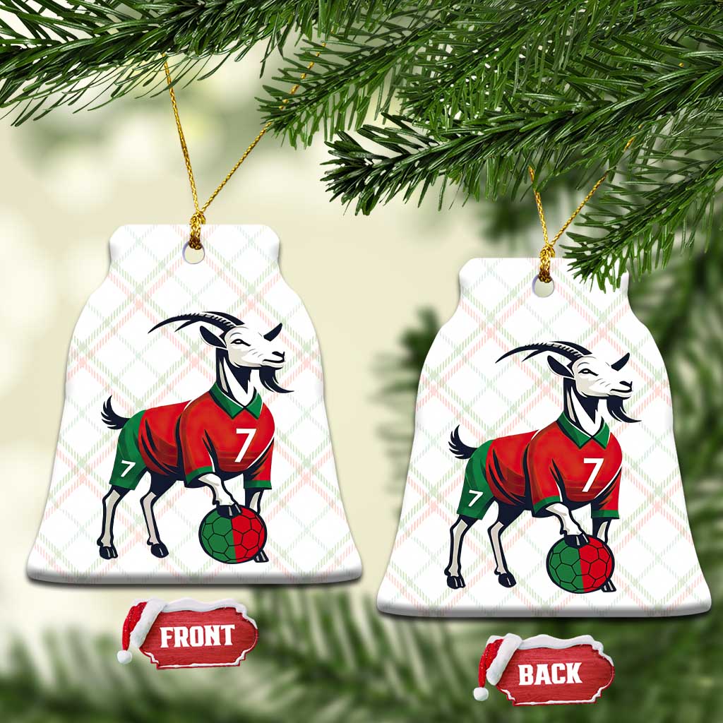 Number Seven Soccer GOAT Siuuuu Celebration Ceramic Ornament TS12 Print Your Wear