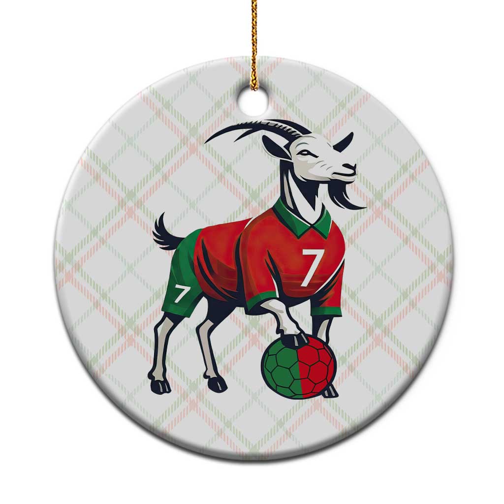 Number Seven Soccer GOAT Siuuuu Celebration Ceramic Ornament TS12 1pc Christmas Plaid Print Your Wear