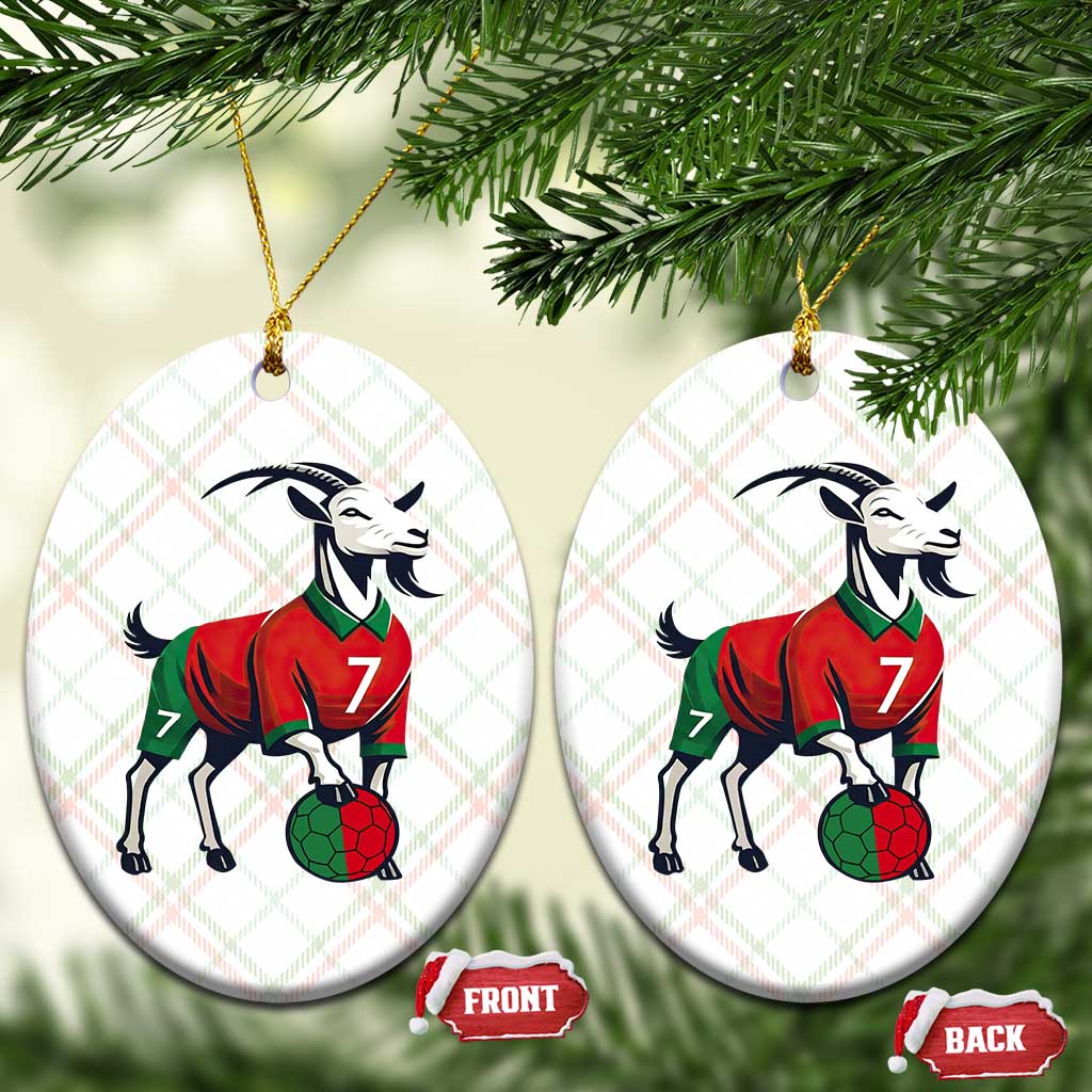 Number Seven Soccer GOAT Siuuuu Celebration Ceramic Ornament TS12 Print Your Wear