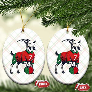 Number Seven Soccer GOAT Siuuuu Celebration Ceramic Ornament TS12 Print Your Wear