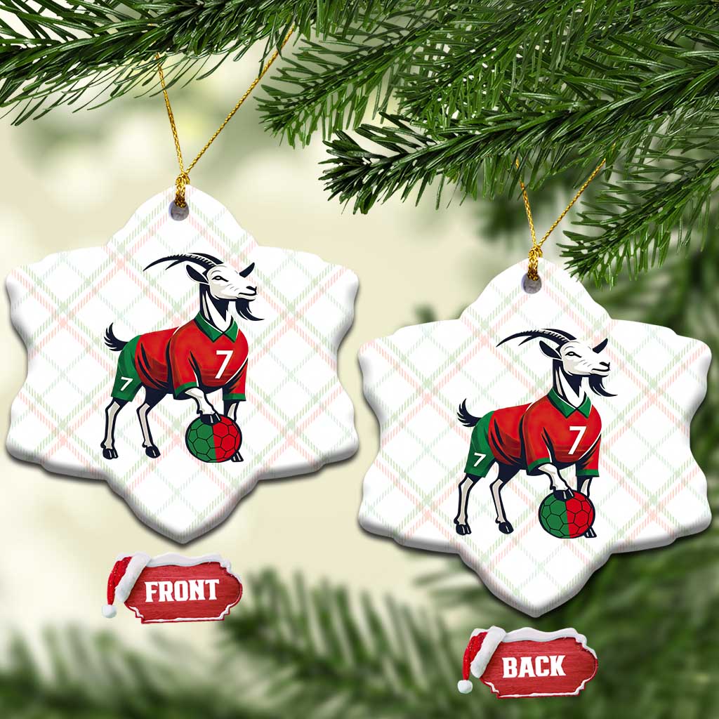 Number Seven Soccer GOAT Siuuuu Celebration Ceramic Ornament TS12 Print Your Wear