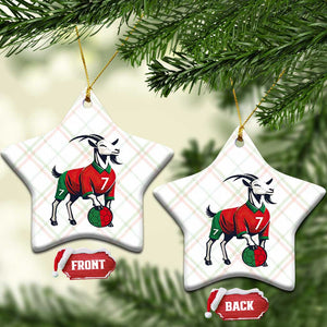 Number Seven Soccer GOAT Siuuuu Celebration Ceramic Ornament TS12 Print Your Wear