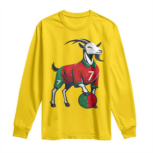 Number Seven Soccer GOAT Siuuuu Celebration Long Sleeve Shirt TS12 Daisy Print Your Wear