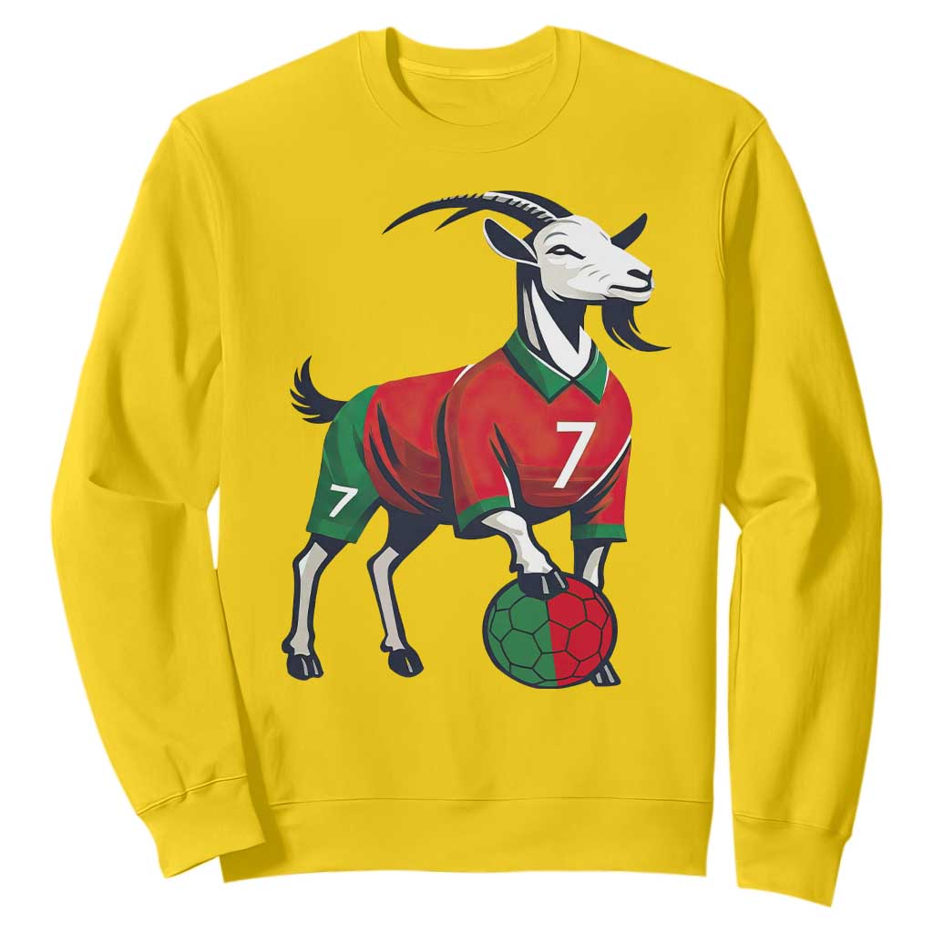 Number Seven Soccer GOAT Siuuuu Celebration Sweatshirt TS12 Daisy Print Your Wear