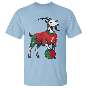Number Seven Soccer GOAT Siuuuu Celebration T Shirt TS12 Light Blue Print Your Wear