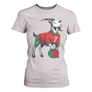 Number Seven Soccer GOAT Siuuuu Celebration T Shirt For Women TS12 Ice Gray Print Your Wear