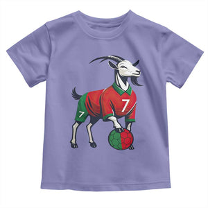 Number Seven Soccer GOAT Siuuuu Celebration Toddler T Shirt TS12 Violet Print Your Wear