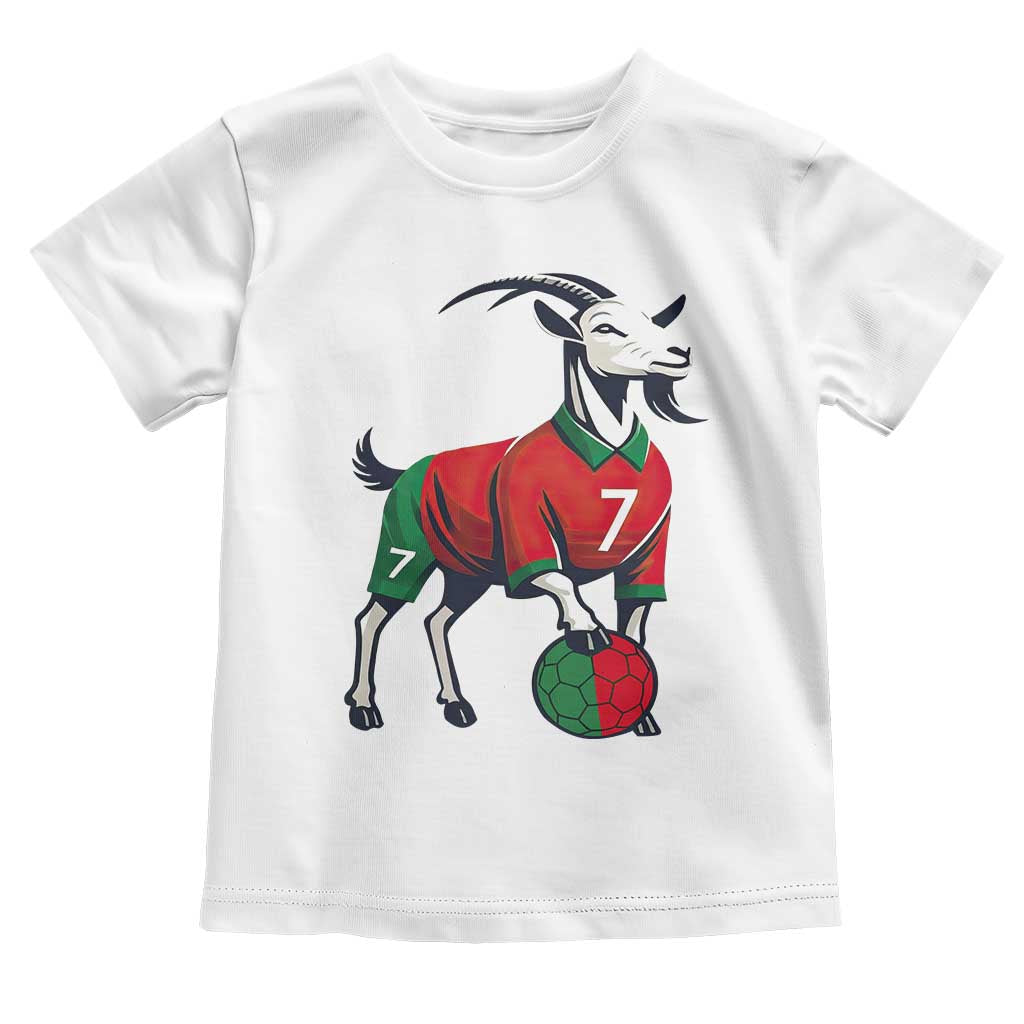 Number Seven Soccer GOAT Siuuuu Celebration Toddler T Shirt TS12 White Print Your Wear