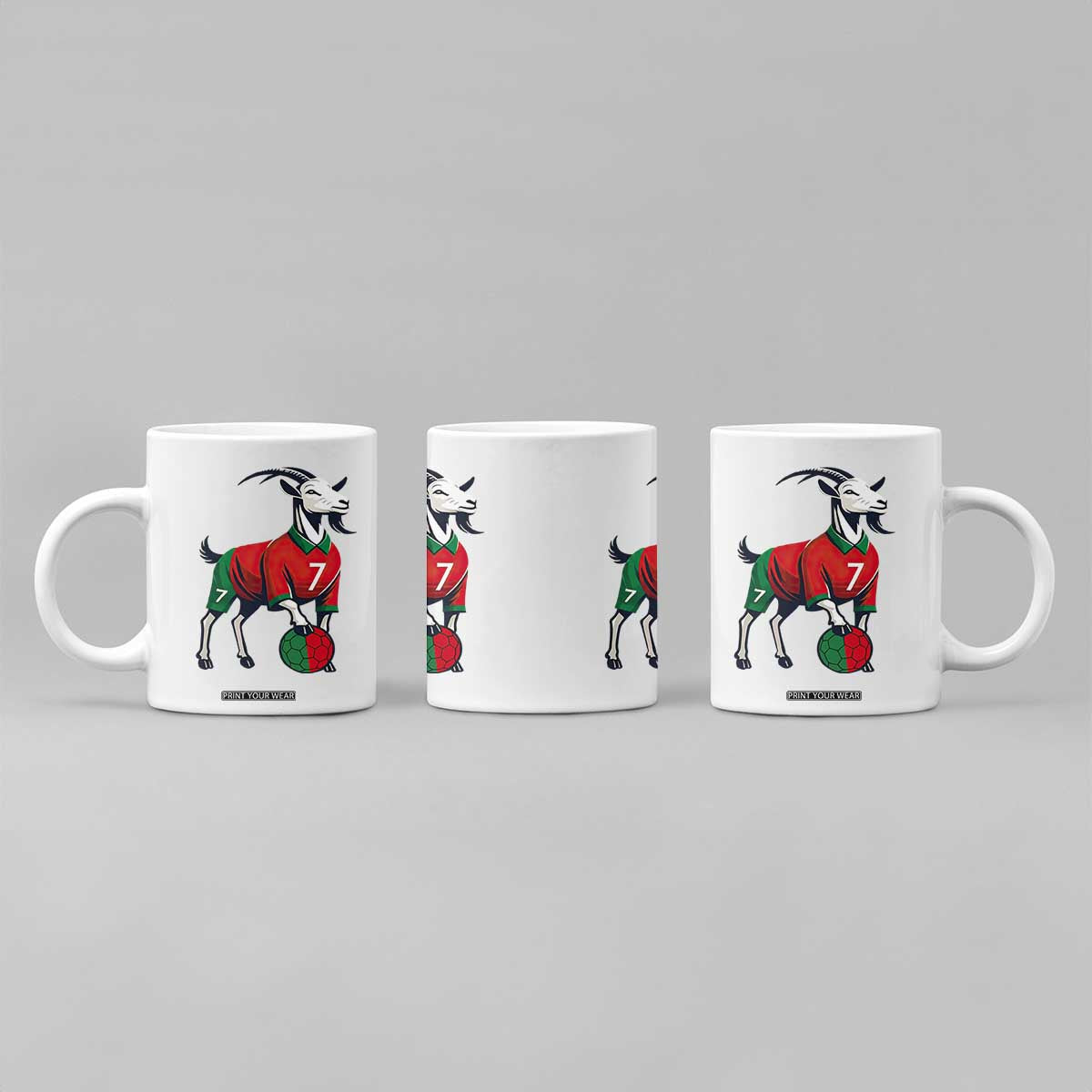 Number Seven Soccer GOAT Siuuuu Celebration Coffee Mug TS12 Print Your Wear