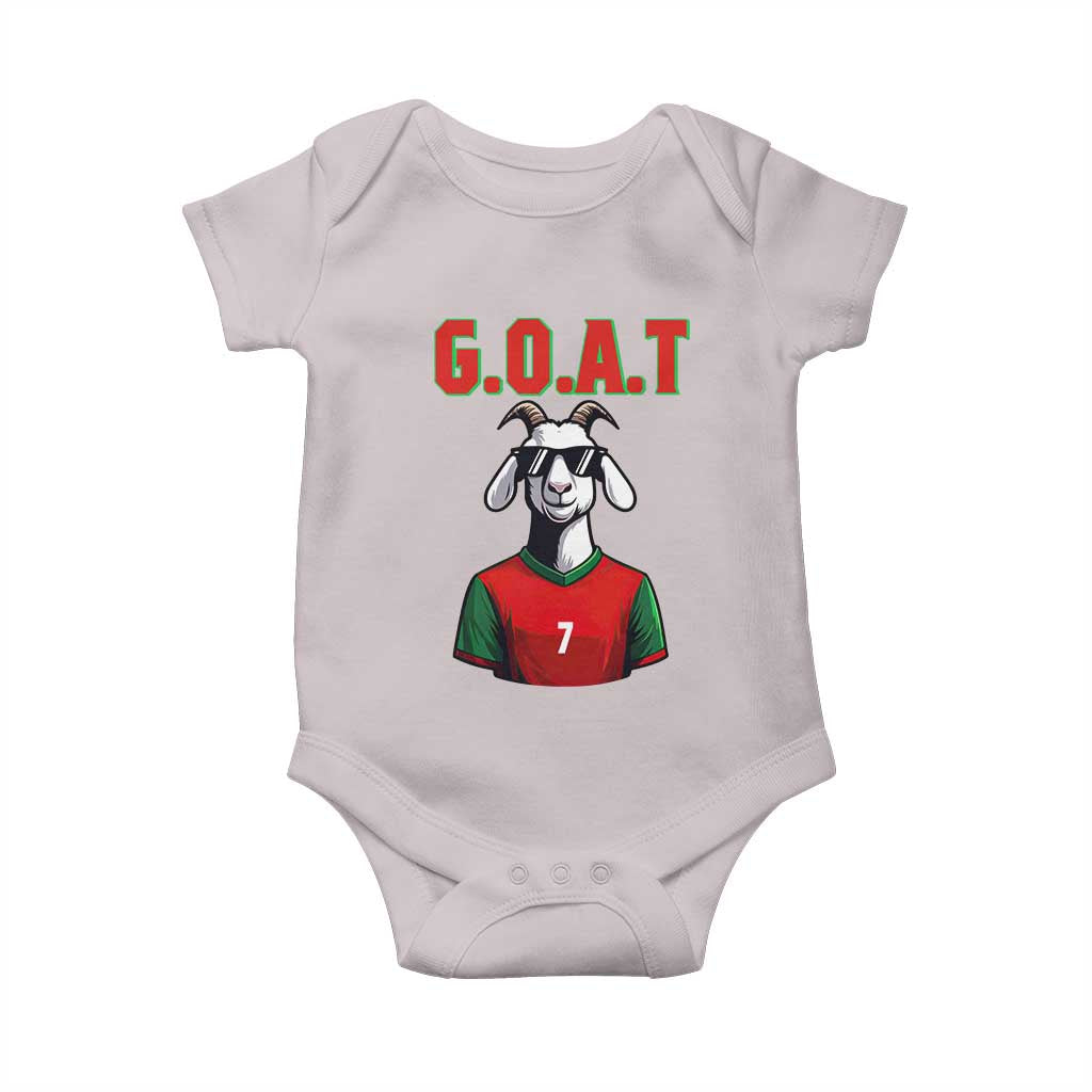 Siuuuu Goat Soccer Celebration Baby Onesie Gift For Fans TS12 Ice Gray Print Your Wear